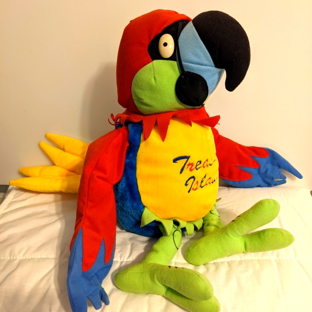 🔵2/$10 Treasure Island Souvenir 12" Multicolor Parrot Plush